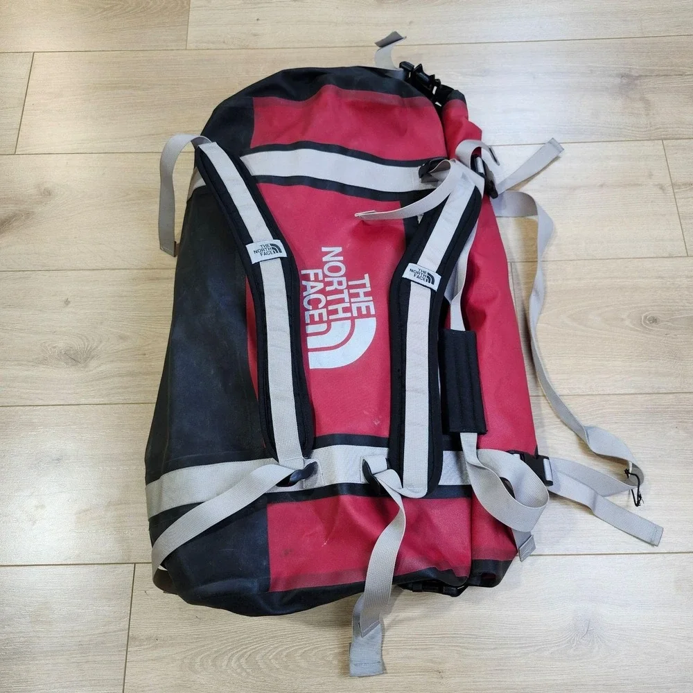 The North Face Roll Top Dry Bag Red Backpack Duffel Soft Case Waterproof